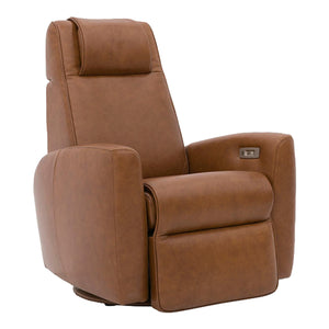 Fauteuil berçant, pivotant et motorisé en cuir - Santorini S-22