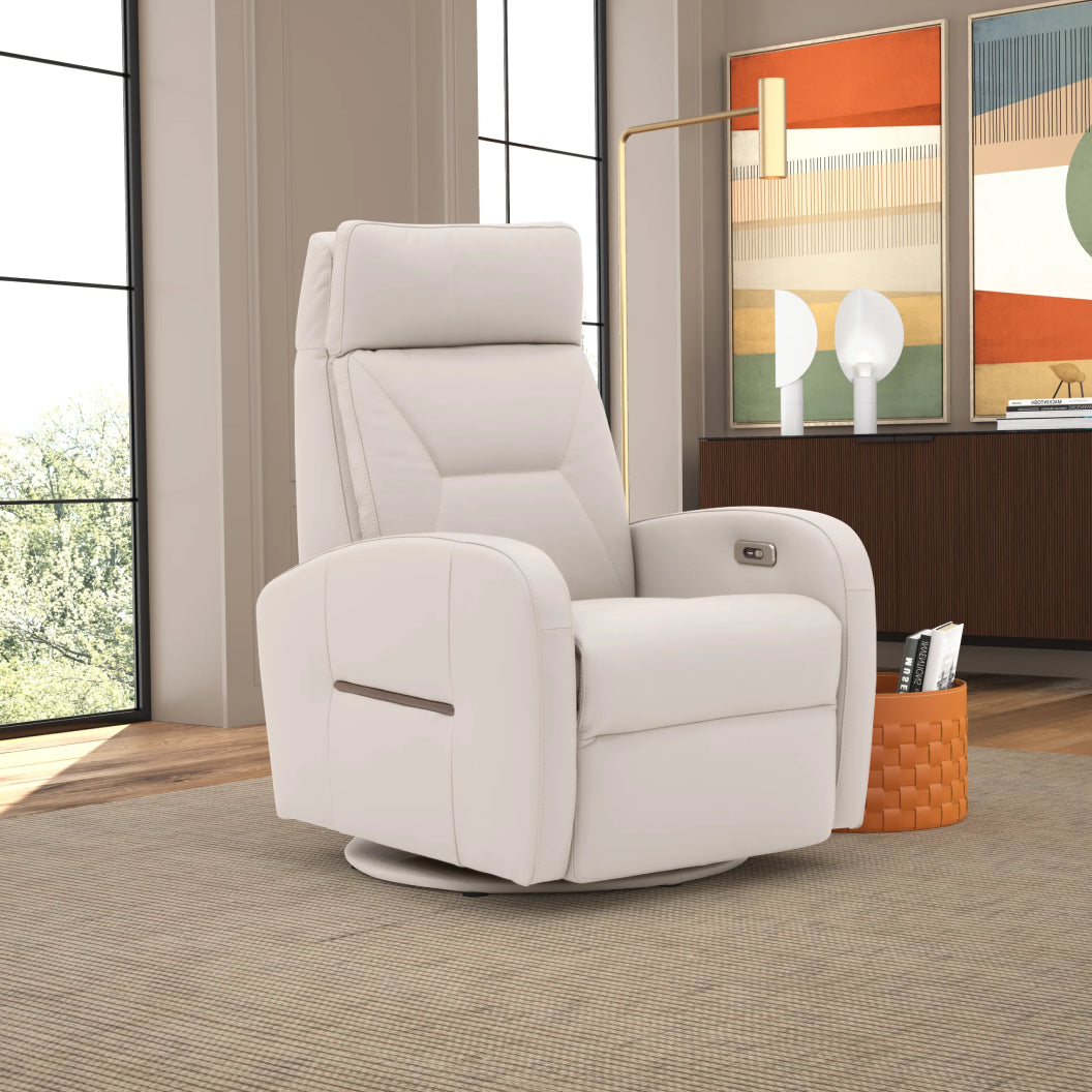 Fauteuil berçant, pivotant et motorisé en cuir - Florence F-28