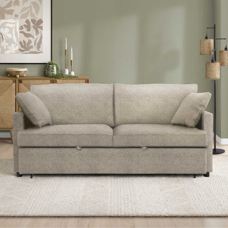 Sofa-lit en tissu beige pâle - 8224G31
