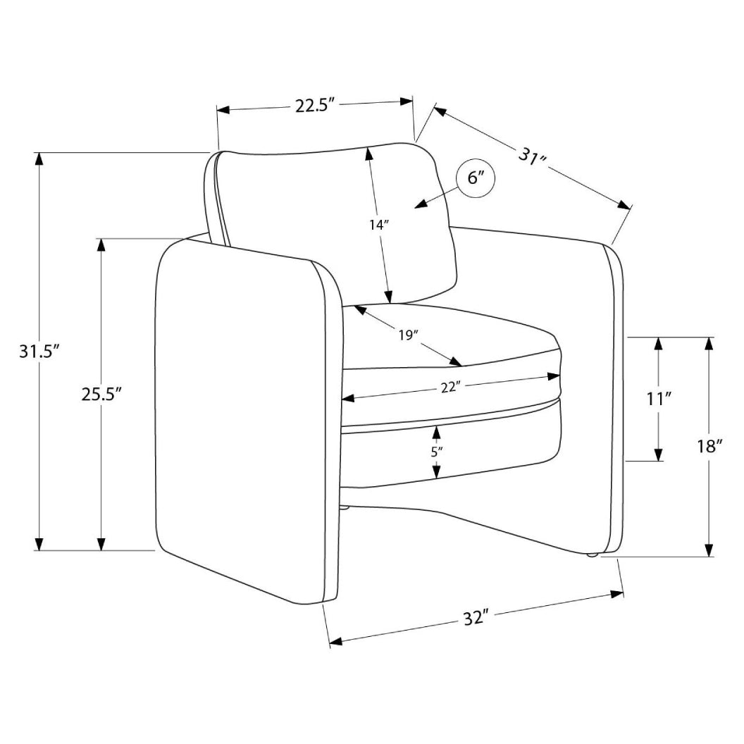 Fauteuil d'appoint en tissu - I 8095-8096-8097