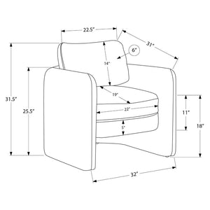 Fauteuil d'appoint en tissu - I 8095-8096-8097