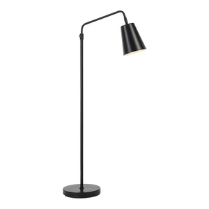Lampe sur pied en fer noir mat 56,75 po - Notingham