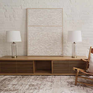 Ensemble de 2 lampes de table en verre avec accents en laiton 25 po - Ocala