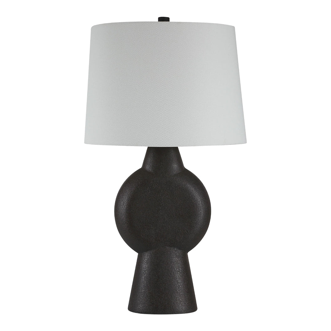 Lampe de table en résine fini pierre noire 30 po - Fierra
