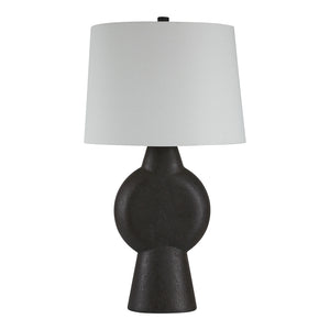 Lampe de table en résine fini pierre noire 30 po - Fierra