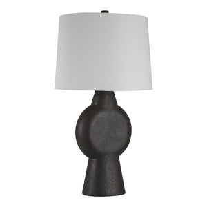 Lampe de table en résine fini pierre noire 30 po - Fierra