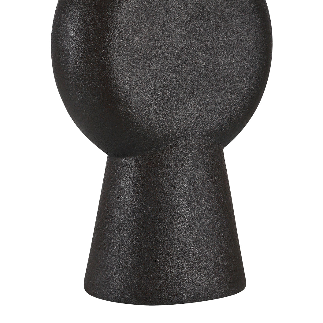 Lampe de table en résine fini pierre noire 30 po - Fierra