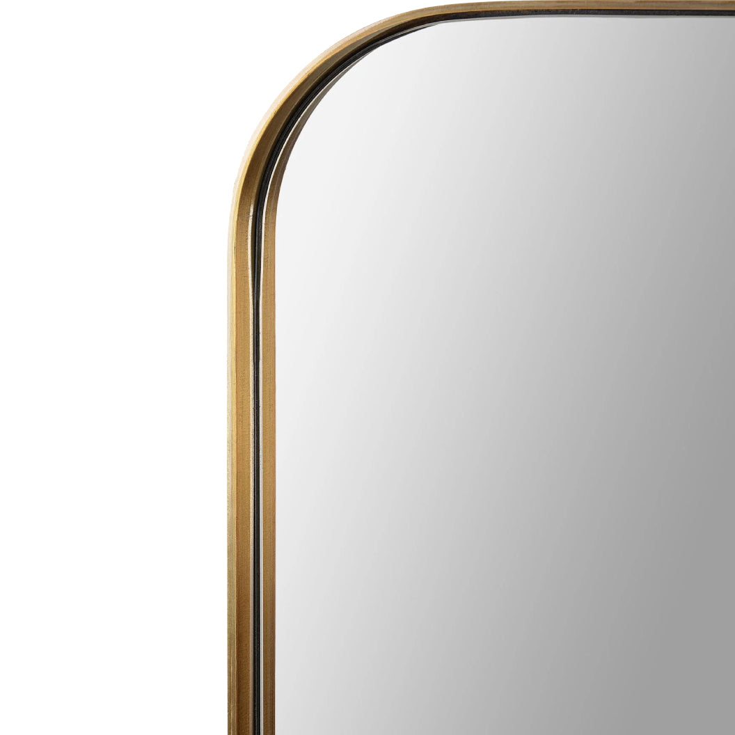 Miroir avec un cadre en fer bronze plaqué 24 x 36 po - Edwin