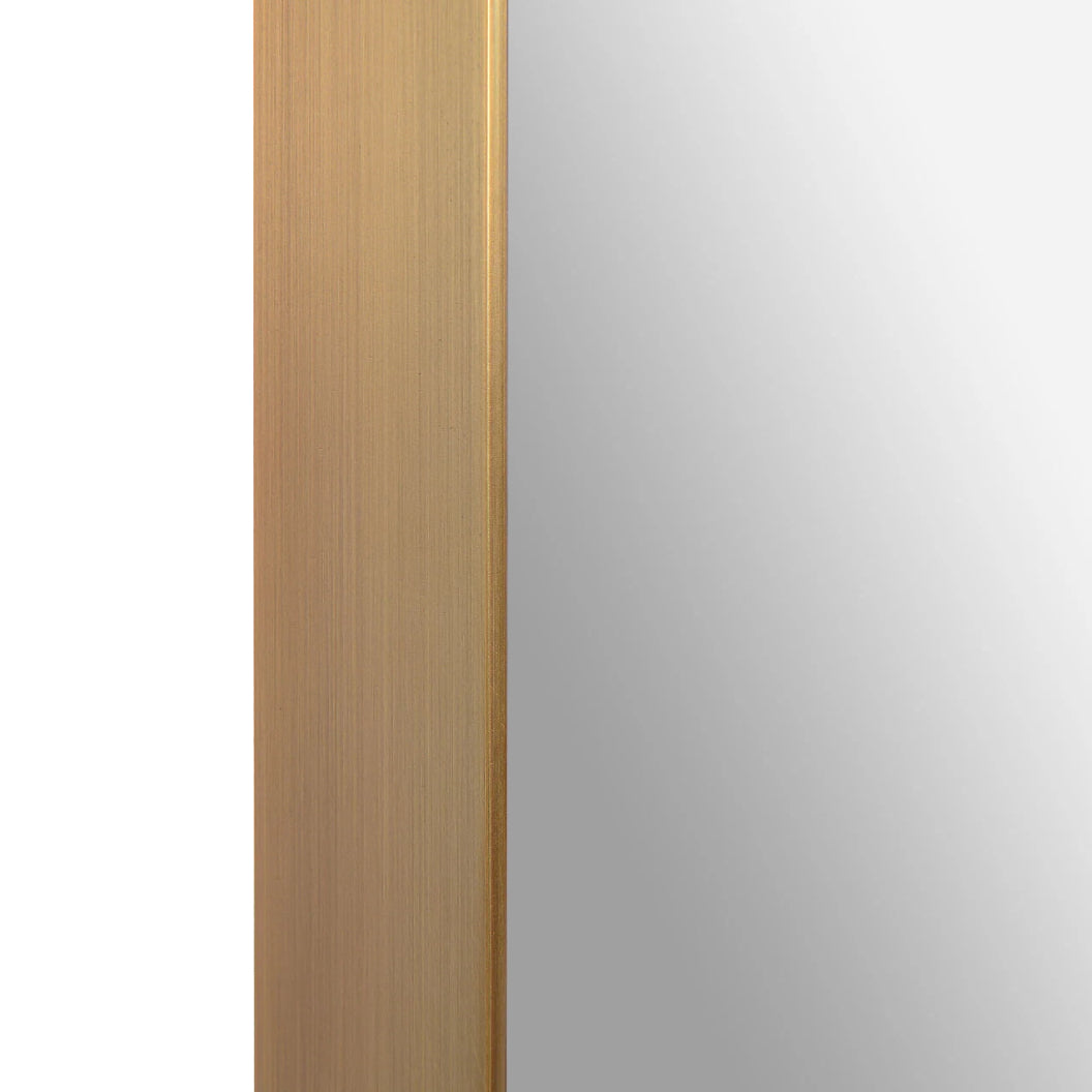 Miroir avec un cadre en fer bronze plaqué 24 x 36 po - Edwin