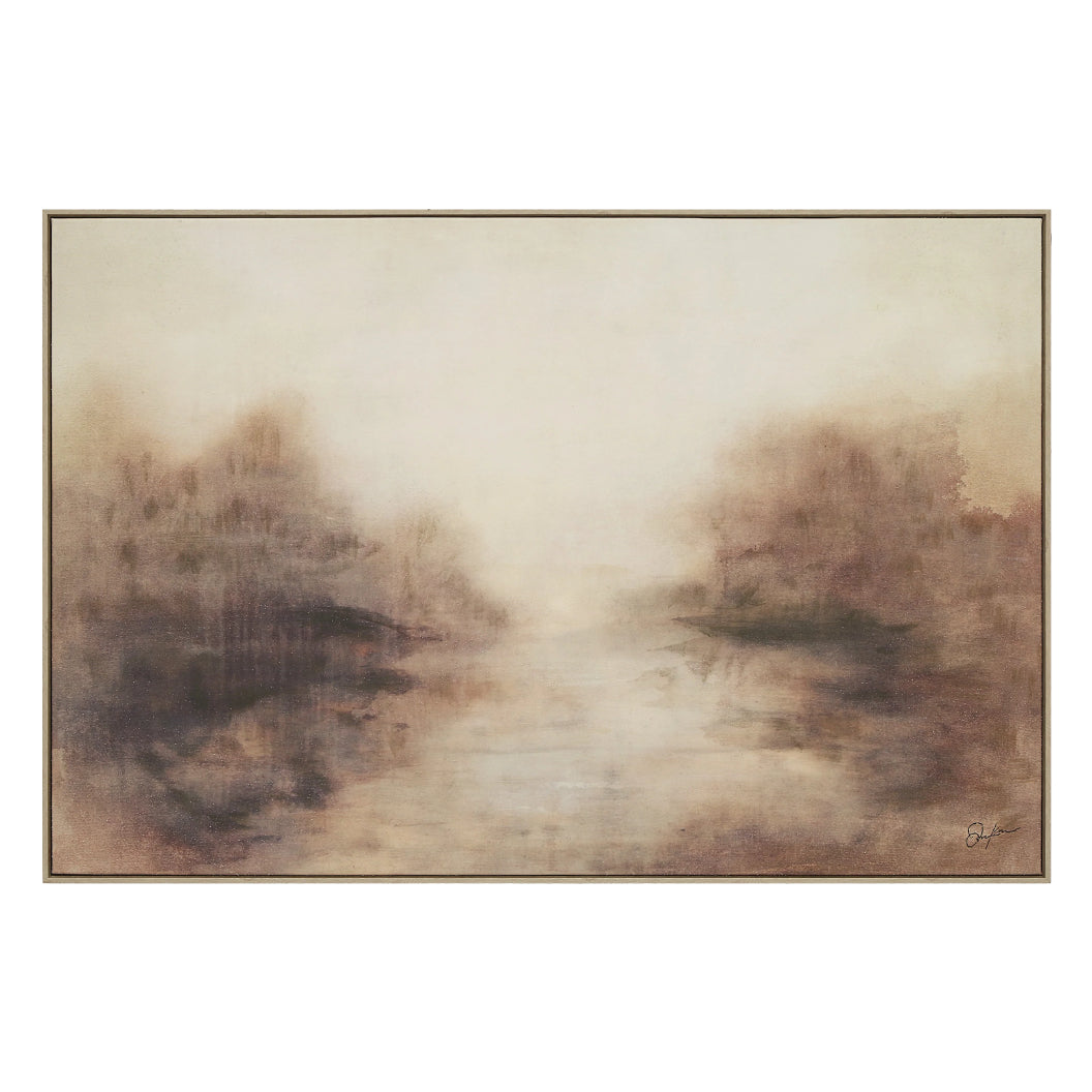 Toile 60 x 40 po avec un cadre brun clair - Onda