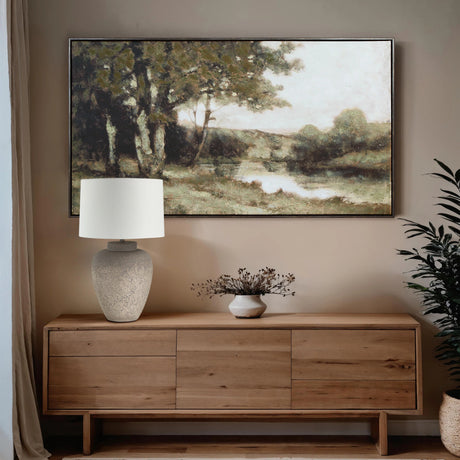 Toile 55 x 30 po avec un cadre gris - Dulcedo