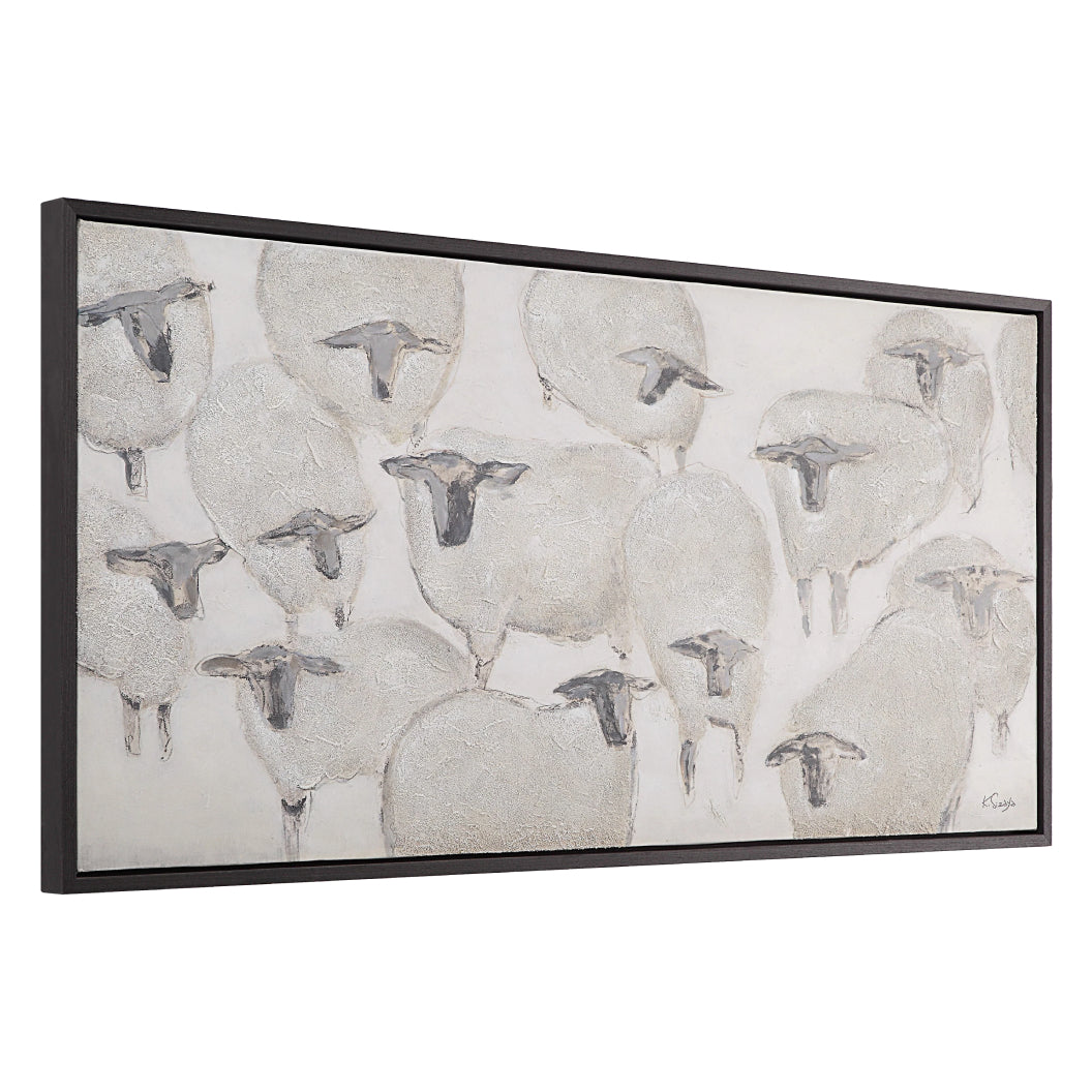 Toile 60 x 30 po avec un cadre gris foncé - Shah