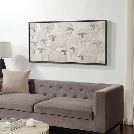 Toile 60 x 30 po avec un cadre gris foncé - Shah