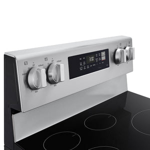 Cuisinière à induction 30 po, 6,3 pi³ Inox avec convection Probake, Air Fry et Wi-Fi
