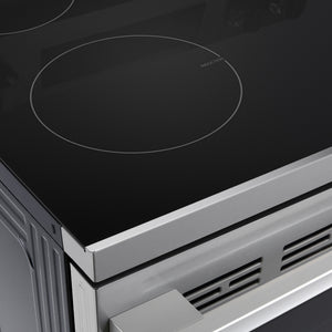 Cuisinière à induction 30 po, 6,3 pi³ Inox avec convection Probake, Air Fry et Wi-Fi