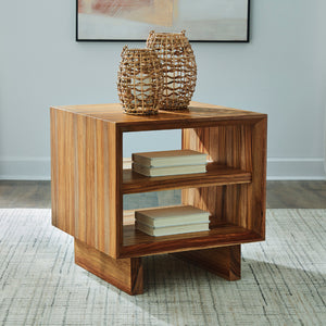 Table de bout en bois/MDF brun naturel - Dressonni