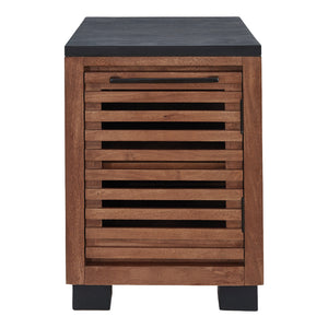 Table de bout en bois/MDF bicolore avec 1 porte - Kallari