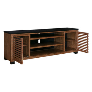 Meuble de télévision XL en bois/MDF bicolore avec 2 portes - Kallari