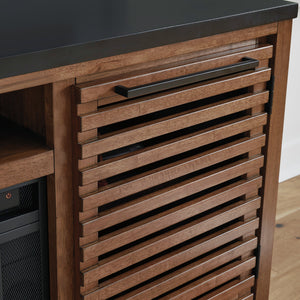 Meuble de télévision XL en bois/MDF bicolore avec 2 portes - Kallari