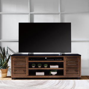 Meuble de télévision XL en bois/MDF bicolore avec 2 portes - Kallari