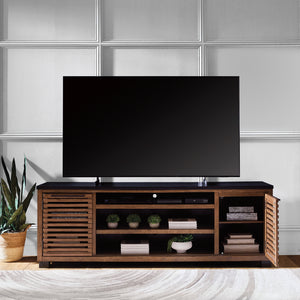 Meuble de télévision XL en bois/MDF bicolore avec 2 portes - Kallari
