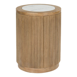 Table de bout en mélamine/bois brun clair - Camdill