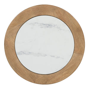 Table de bout en mélamine/bois brun clair - Camdill