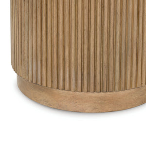 Table de bout en mélamine/bois brun clair - Camdill