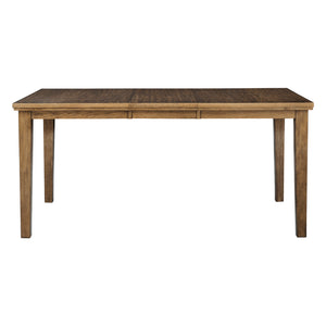 Table de salle à manger extensible en bois/placage de caryer brun clair - Urbinforte