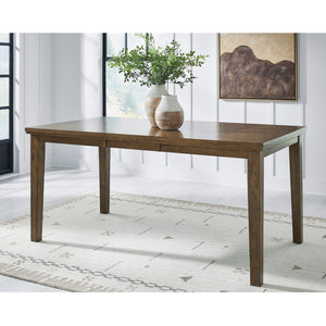 Table de salle à manger extensible en bois/placage de caryer brun clair - Urbinforte