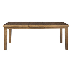 Table de salle à manger extensible en bois/placage de caryer brun clair - Urbinforte