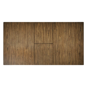 Table de salle à manger extensible en bois/placage de caryer brun clair - Urbinforte