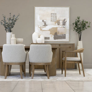 Buffet en bois de merisier/placage brun caramel avec 3 portes - Mod 5834