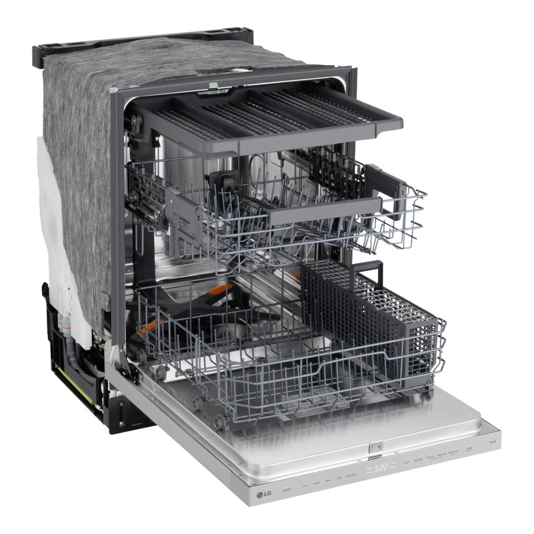 Lave-vaisselle encastrable 24 po, 46 dBA Inox 3 paniers avec QuadWash™ Pro et AutoVentDry™