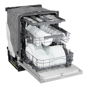 Lave-vaisselle encastrable 24 po, 46 dBA Inox 3 paniers avec QuadWash™ Pro et AutoVentDry™