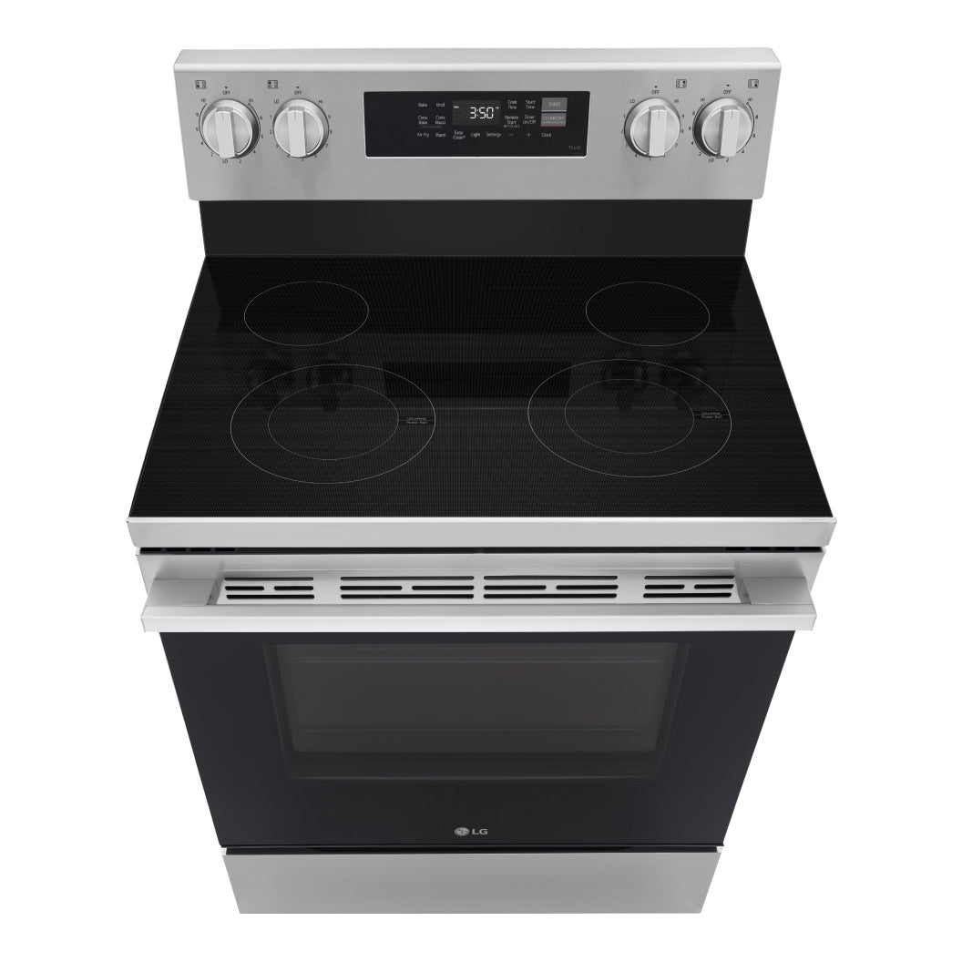 Cuisinière électrique 30 po, 6,3 pi³ Inox avec convection Probake, Air Fry et EasyClean