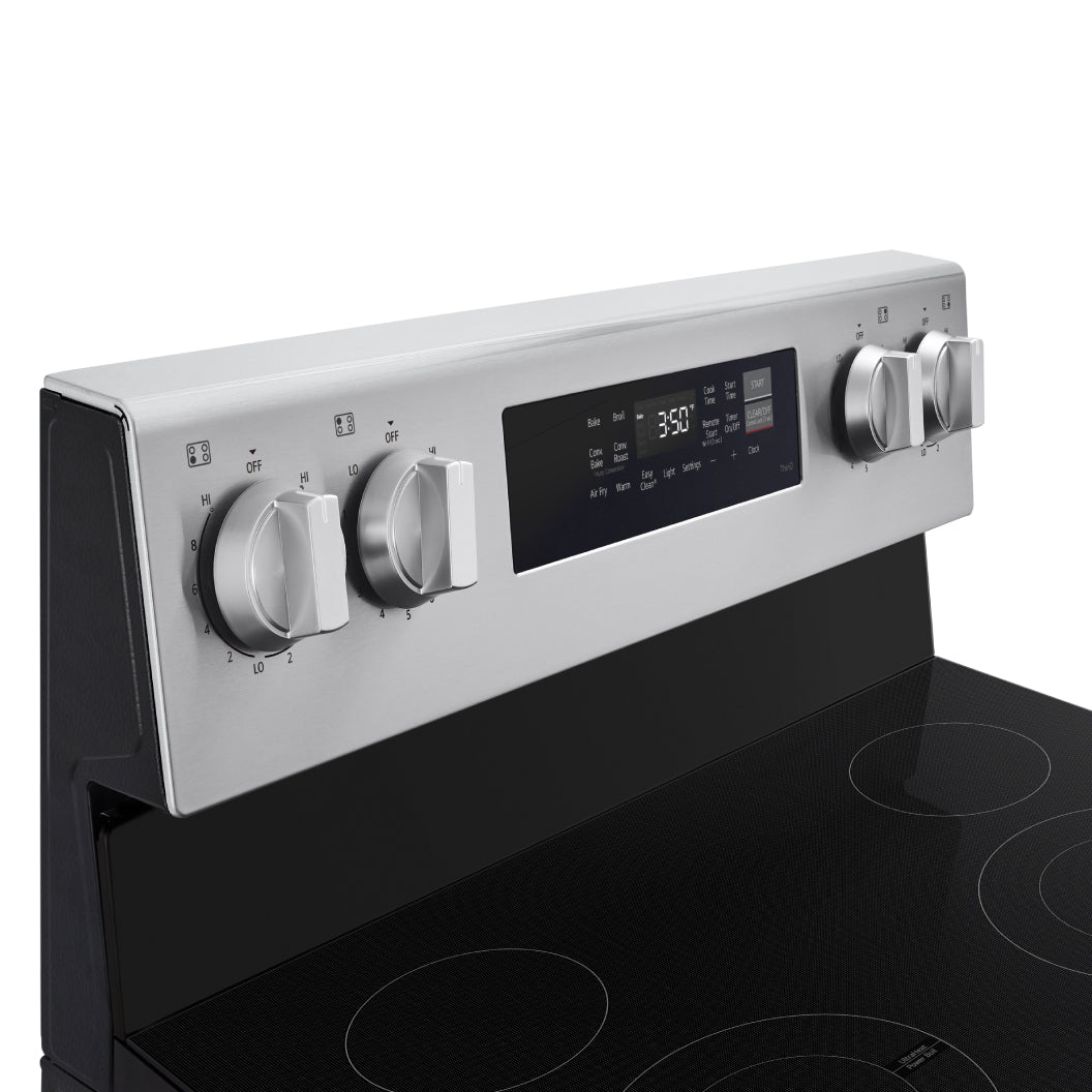 Cuisinière électrique 30 po, 6,3 pi³ Inox avec convection Probake, Air Fry et EasyClean