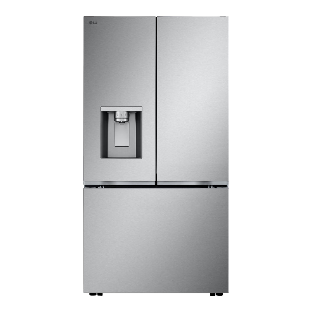 Réfrigérateur porte française à profondeur comptoir 36 po, 24 pi³ 3 portes Inox avec Wi-Fi et distributeur d'eau/glaçons