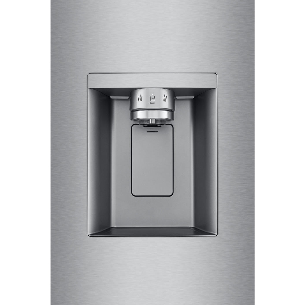 Réfrigérateur porte française à profondeur comptoir 36 po, 24 pi³ 3 portes Inox avec Wi-Fi et distributeur d'eau/glaçons