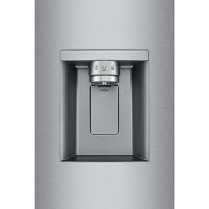 Réfrigérateur porte française à profondeur comptoir 36 po, 24 pi³ 3 portes Inox avec Wi-Fi et distributeur d'eau/glaçons