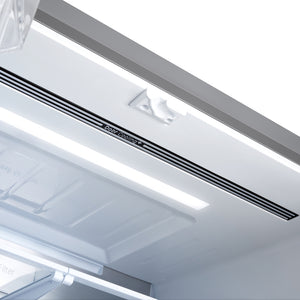 Réfrigérateur porte française à profondeur comptoir 36 po, 24 pi³ 3 portes Inox avec Wi-Fi et distributeur d'eau/glaçons