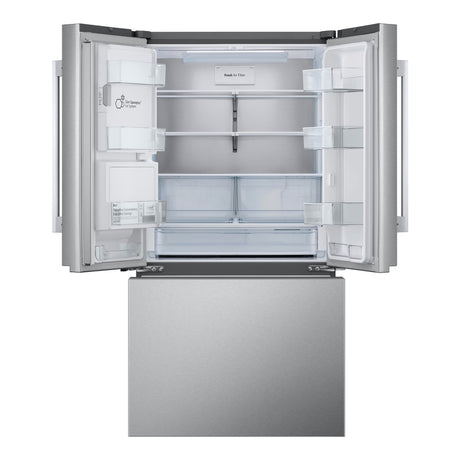 Réfrigérateur porte française à profondeur de comptoir 36 po, 31 pi³ 3 portes Inox avec Wi-Fi et distributeur d'eau/glaçons