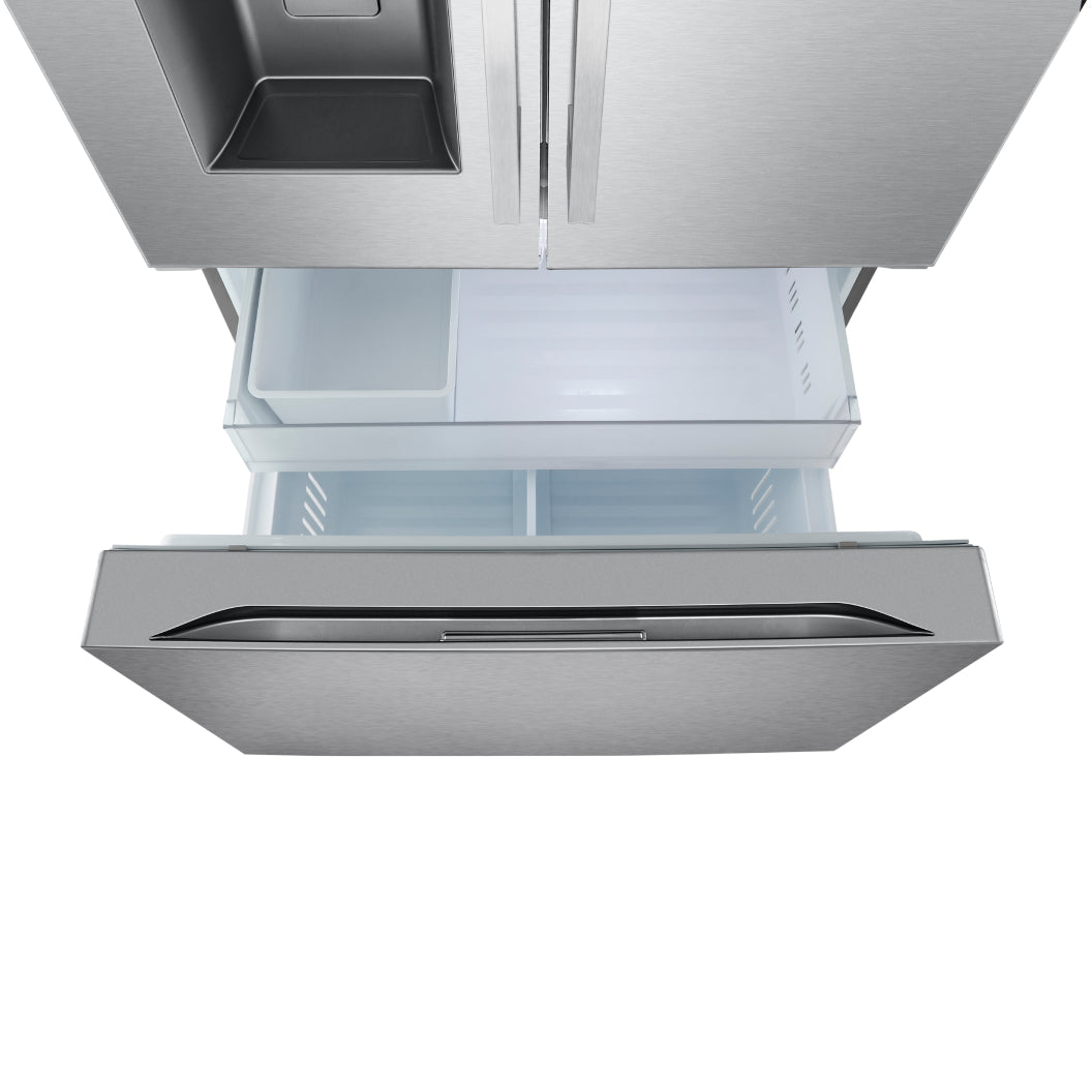 Réfrigérateur porte française à profondeur de comptoir 36 po, 31 pi³ 3 portes Inox avec Wi-Fi et distributeur d'eau/glaçons
