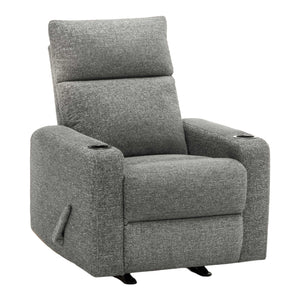 Fauteuil berçant et inclinable en tissu ou aspect cuir