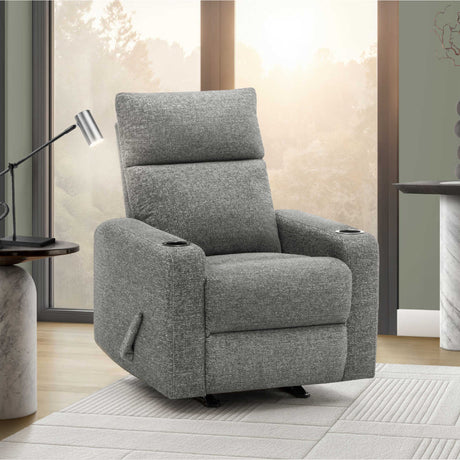 Fauteuil berçant et inclinable en tissu ou aspect cuir