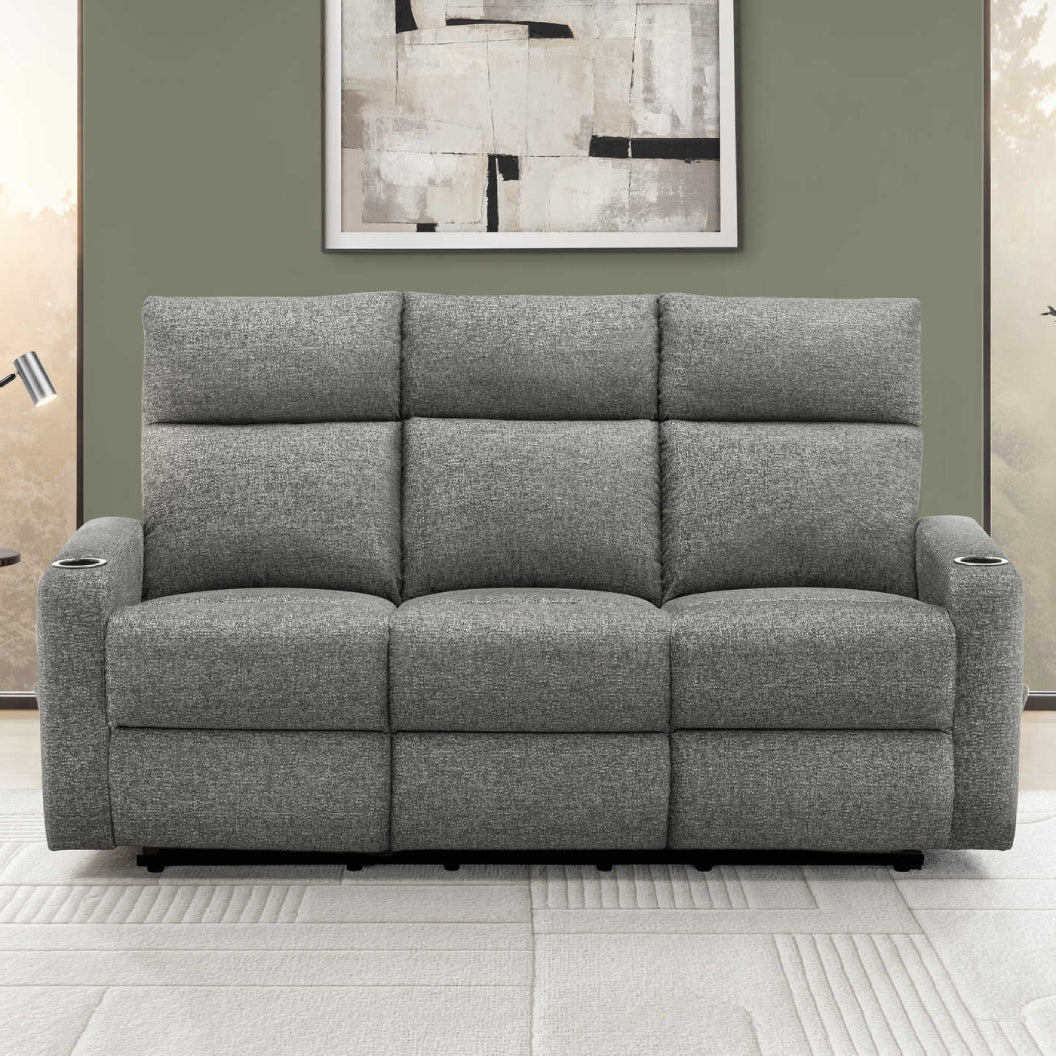 Sofa inclinable en tissu ou aspect cuir