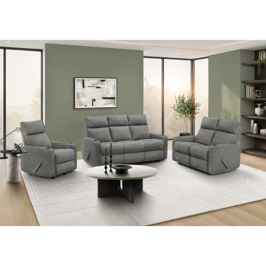 Sofa inclinable en tissu ou aspect cuir