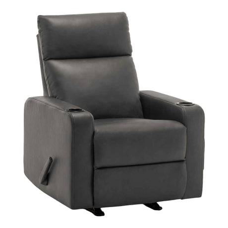 Fauteuil berçant et inclinable en tissu ou aspect cuir