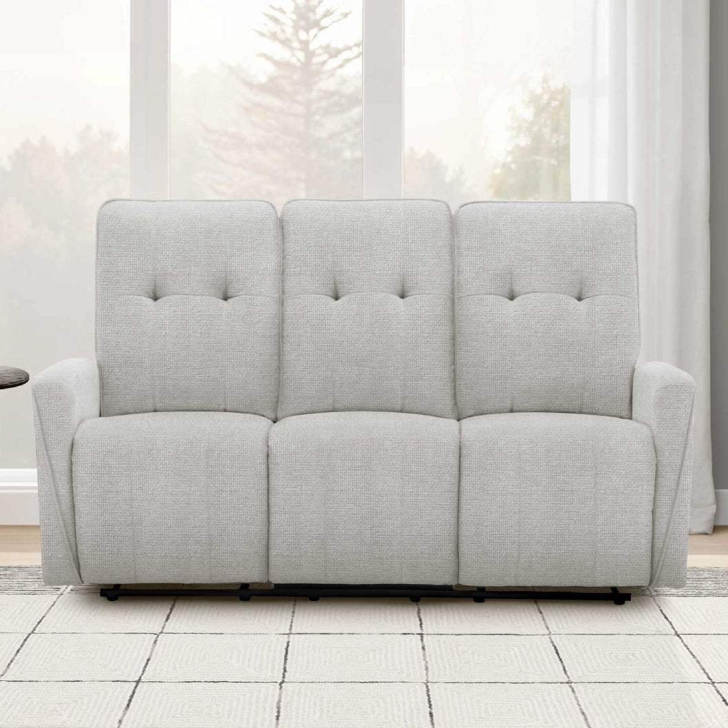 Sofa motorisé en tissu avec ports USB intégrés