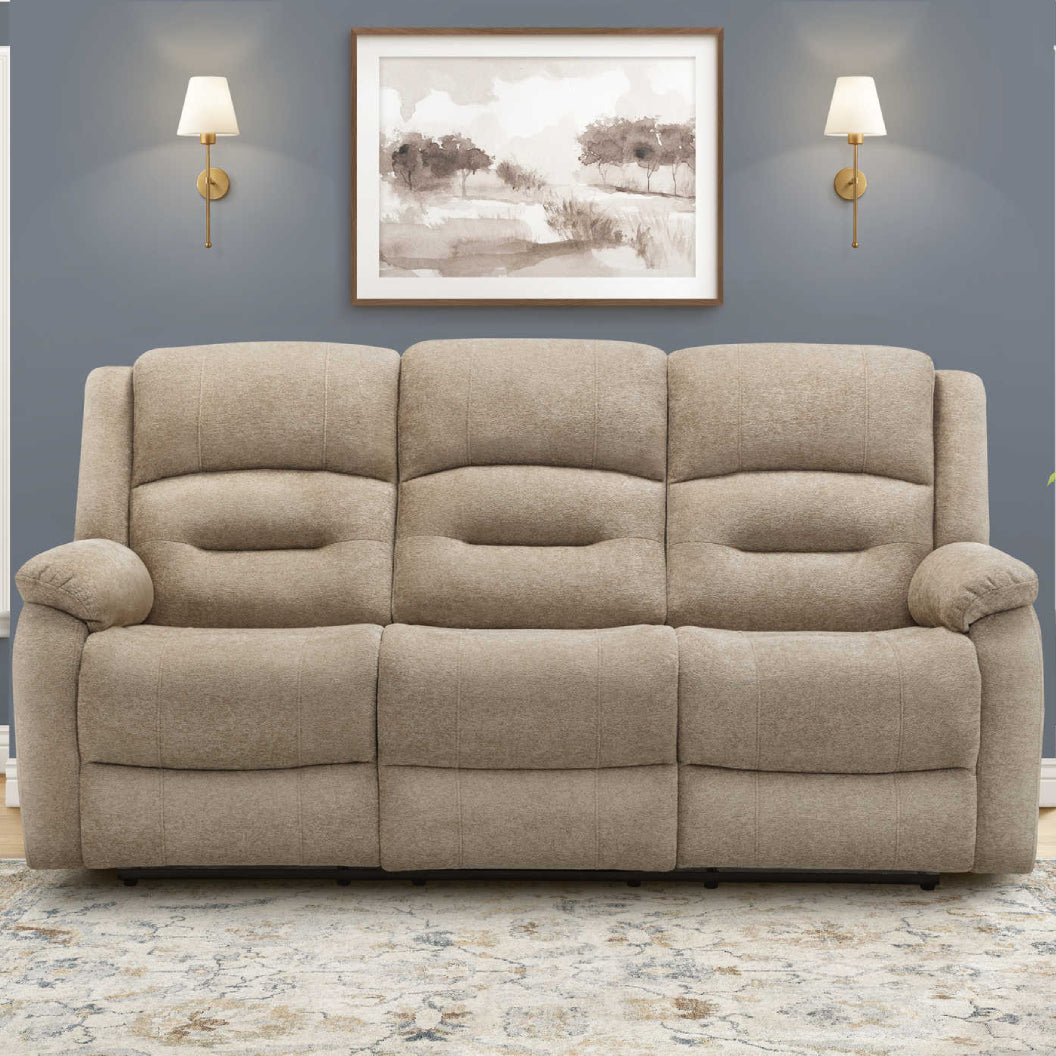 Sofa motorisé en tissu avec ports USB intégrés